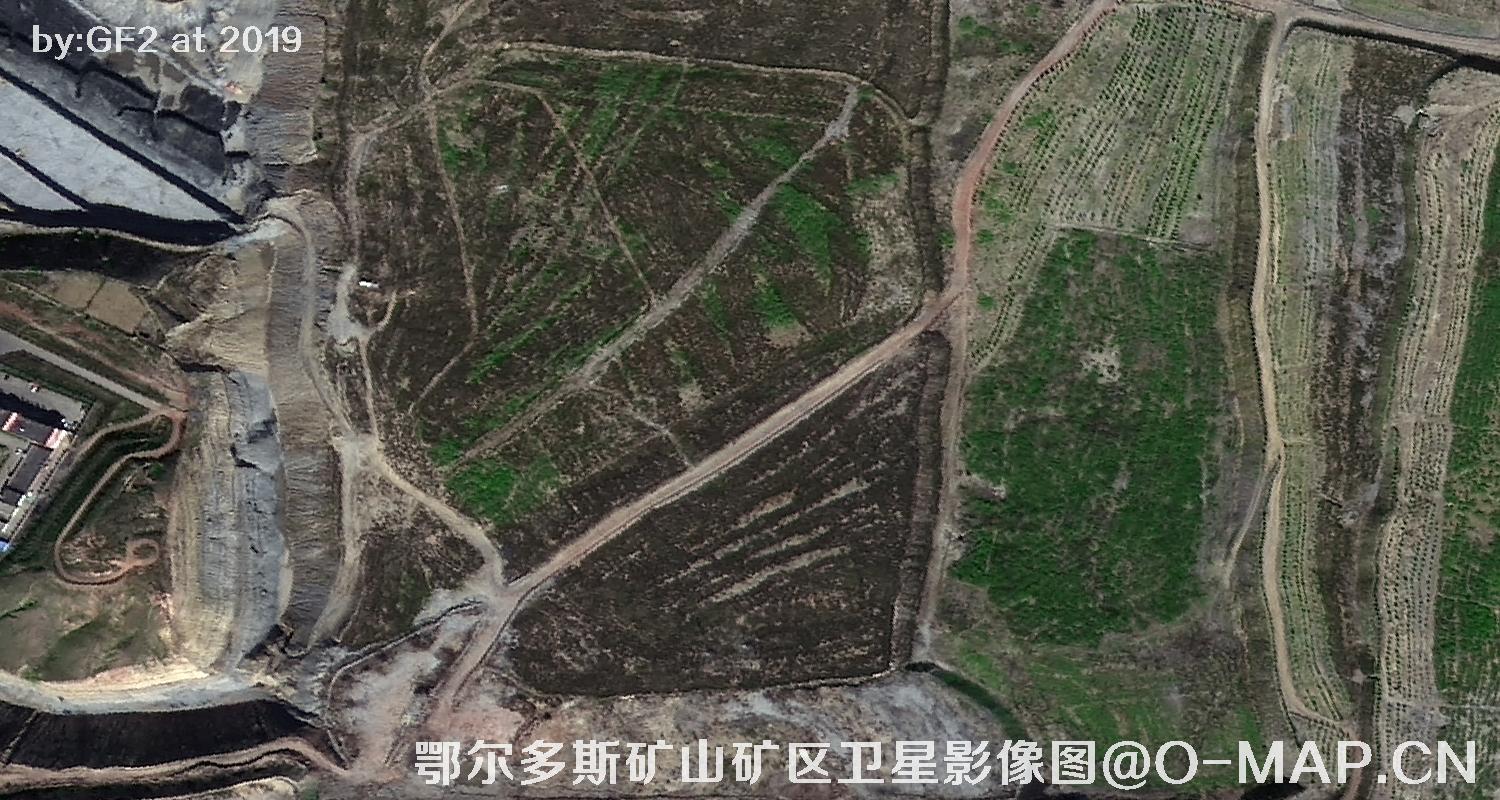 鄂尔多斯矿山矿区卫星影像图