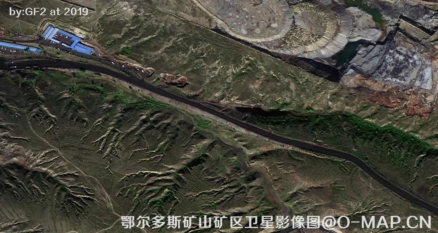 鄂尔多斯矿山矿区卫星影像图