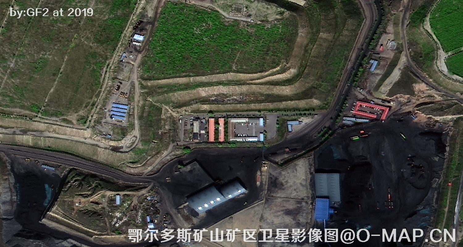 鄂尔多斯矿山矿区卫星影像图