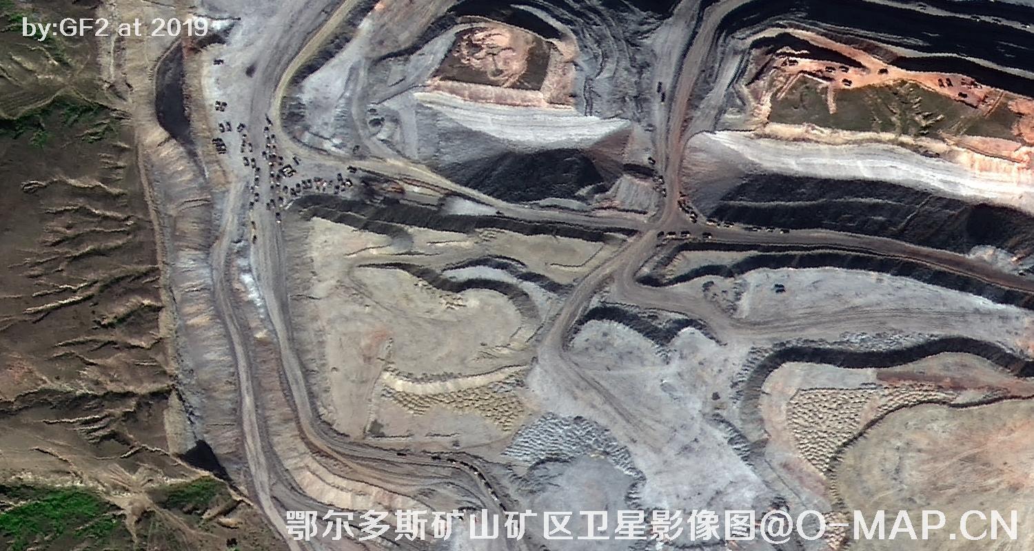 鄂尔多斯矿山矿区卫星影像图