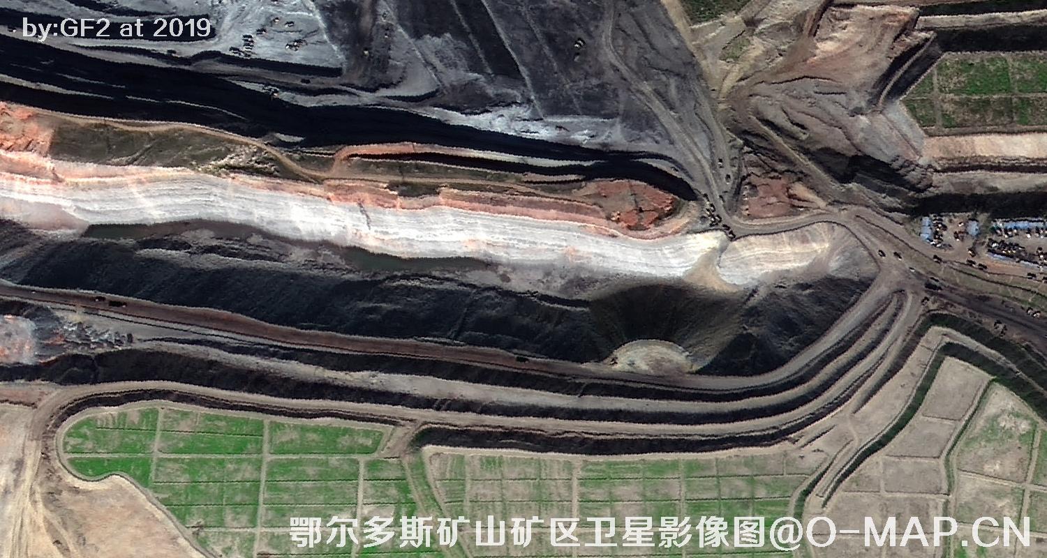 鄂尔多斯矿山矿区卫星影像图