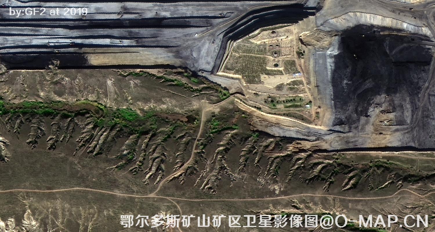 鄂尔多斯矿山矿区卫星影像图