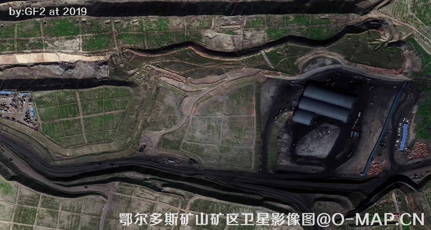 鄂尔多斯矿山矿区卫星影像图
