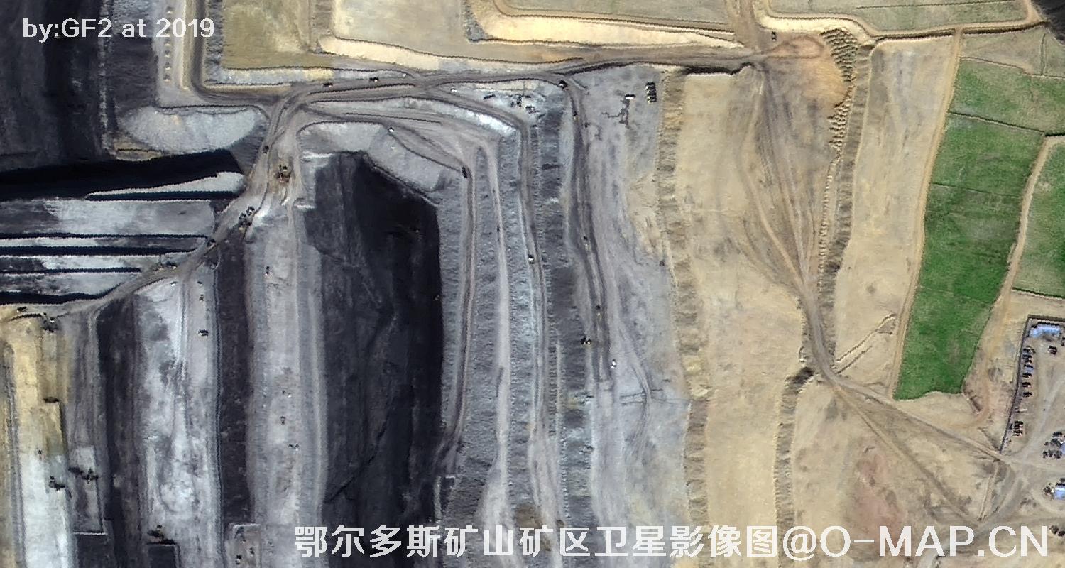 鄂尔多斯矿山矿区卫星影像图