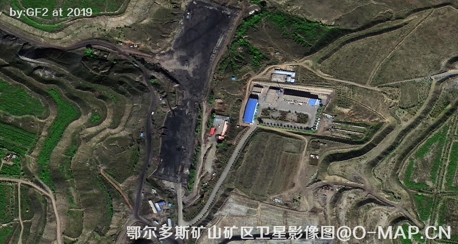 鄂尔多斯矿山矿区卫星影像图
