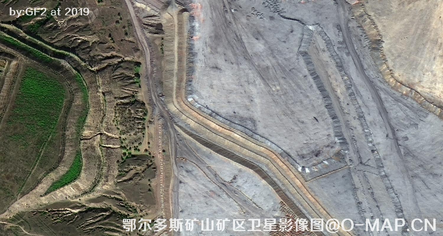 鄂尔多斯矿山矿区卫星影像图