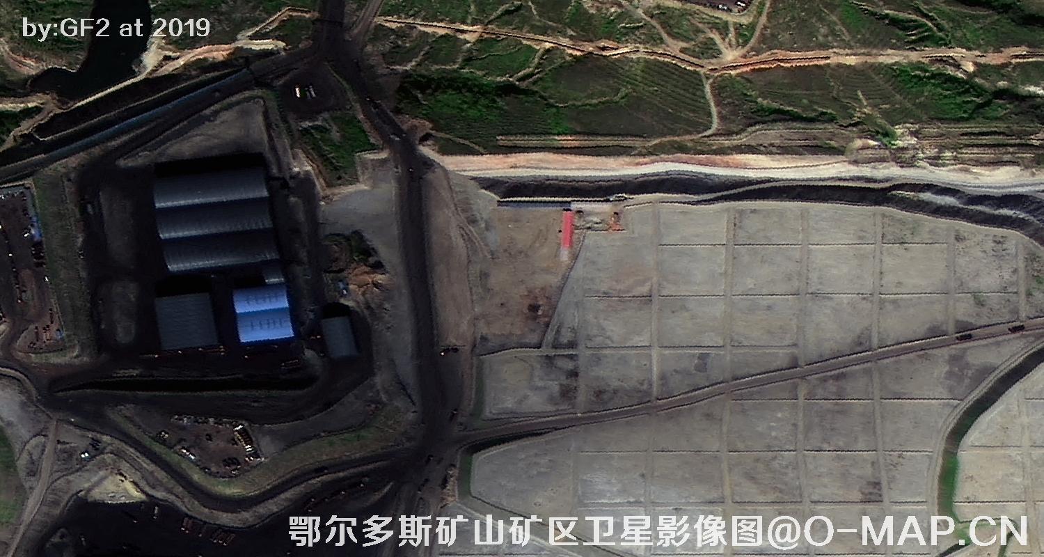 鄂尔多斯矿山矿区卫星影像图