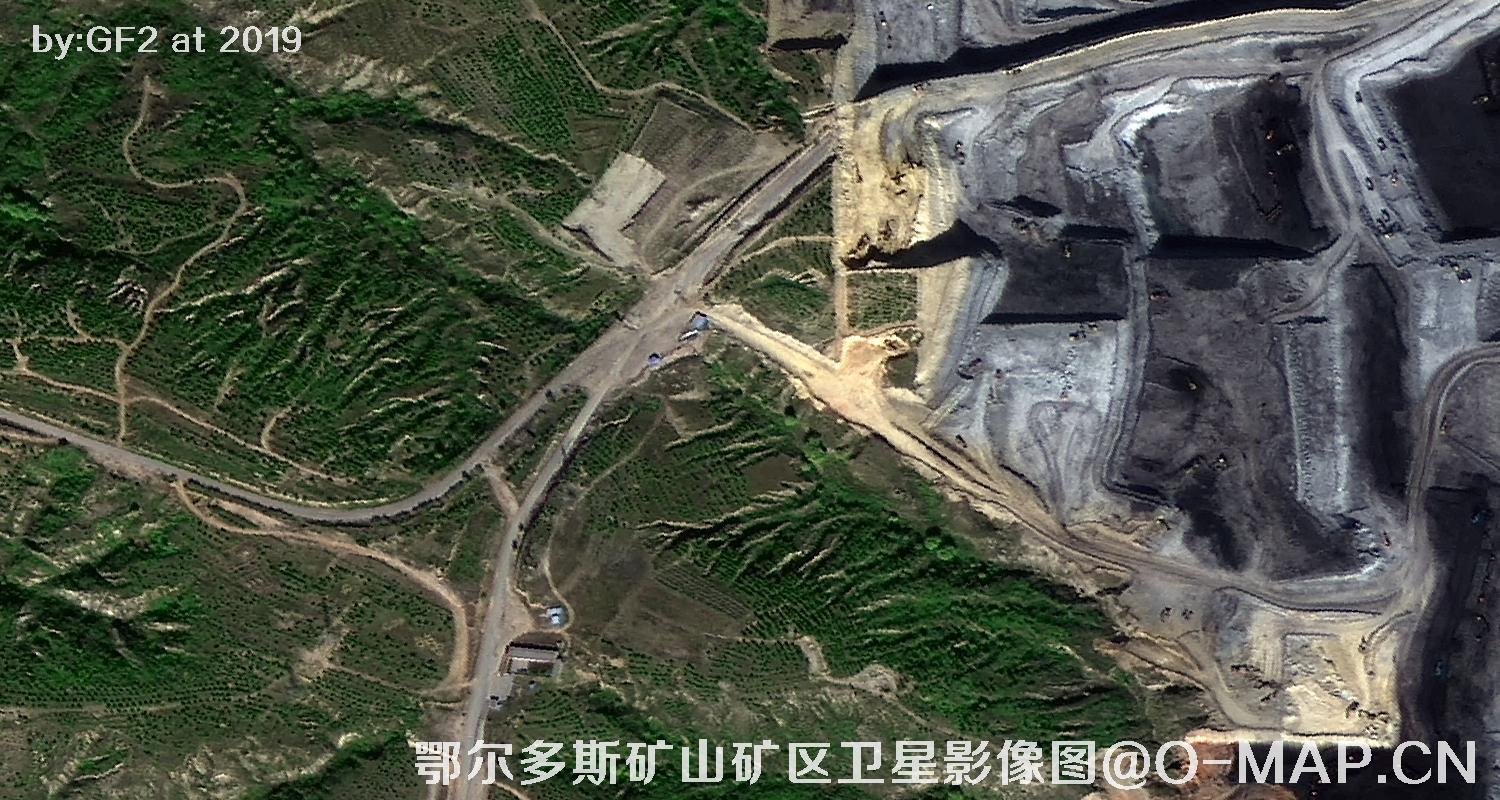 鄂尔多斯矿山矿区卫星影像图