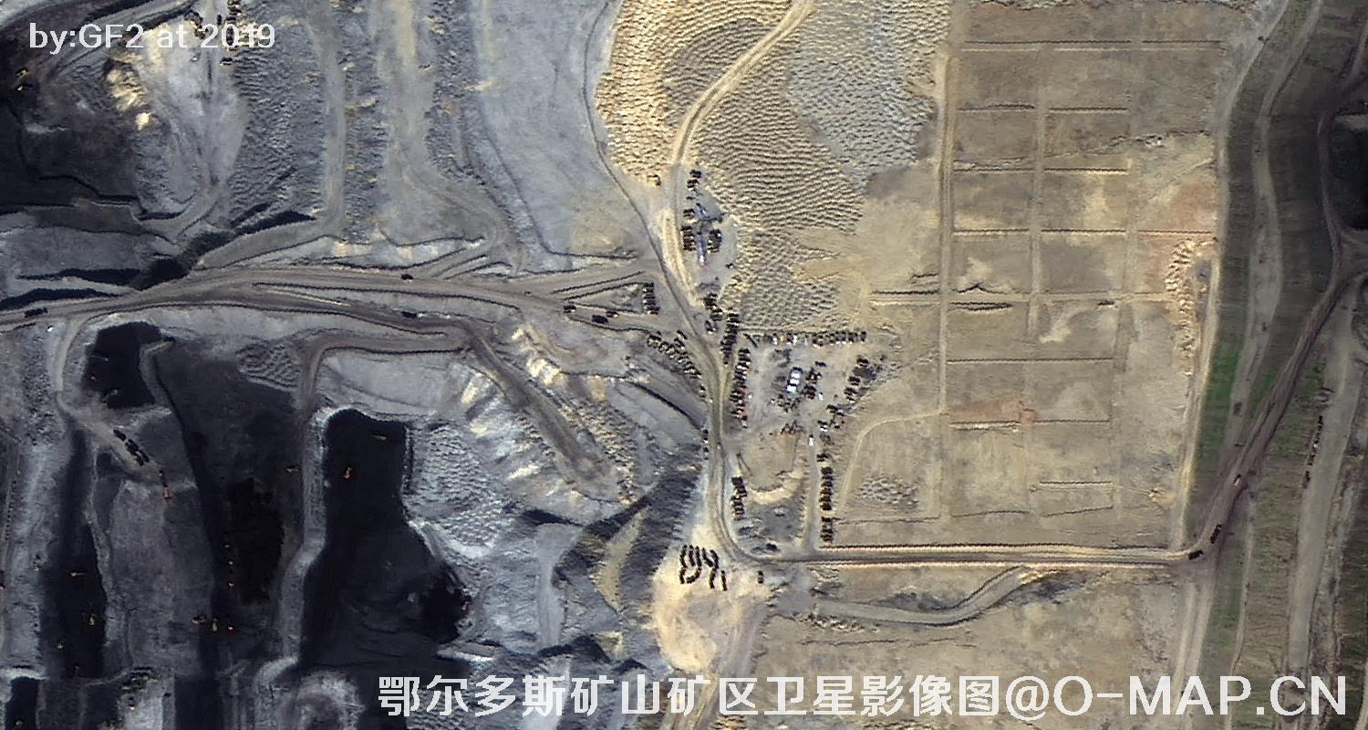 鄂尔多斯矿山矿区卫星影像图