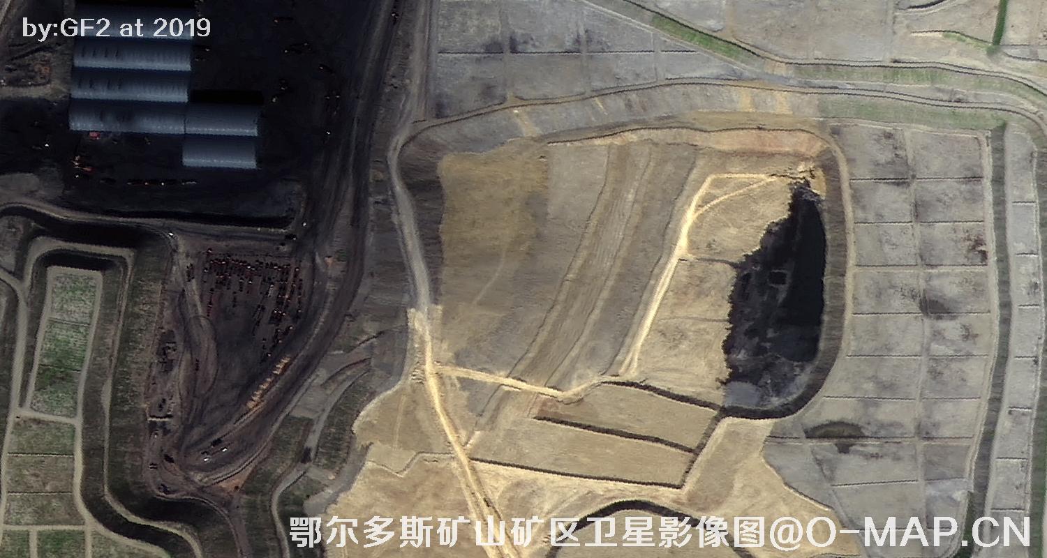 鄂尔多斯矿山矿区卫星影像图