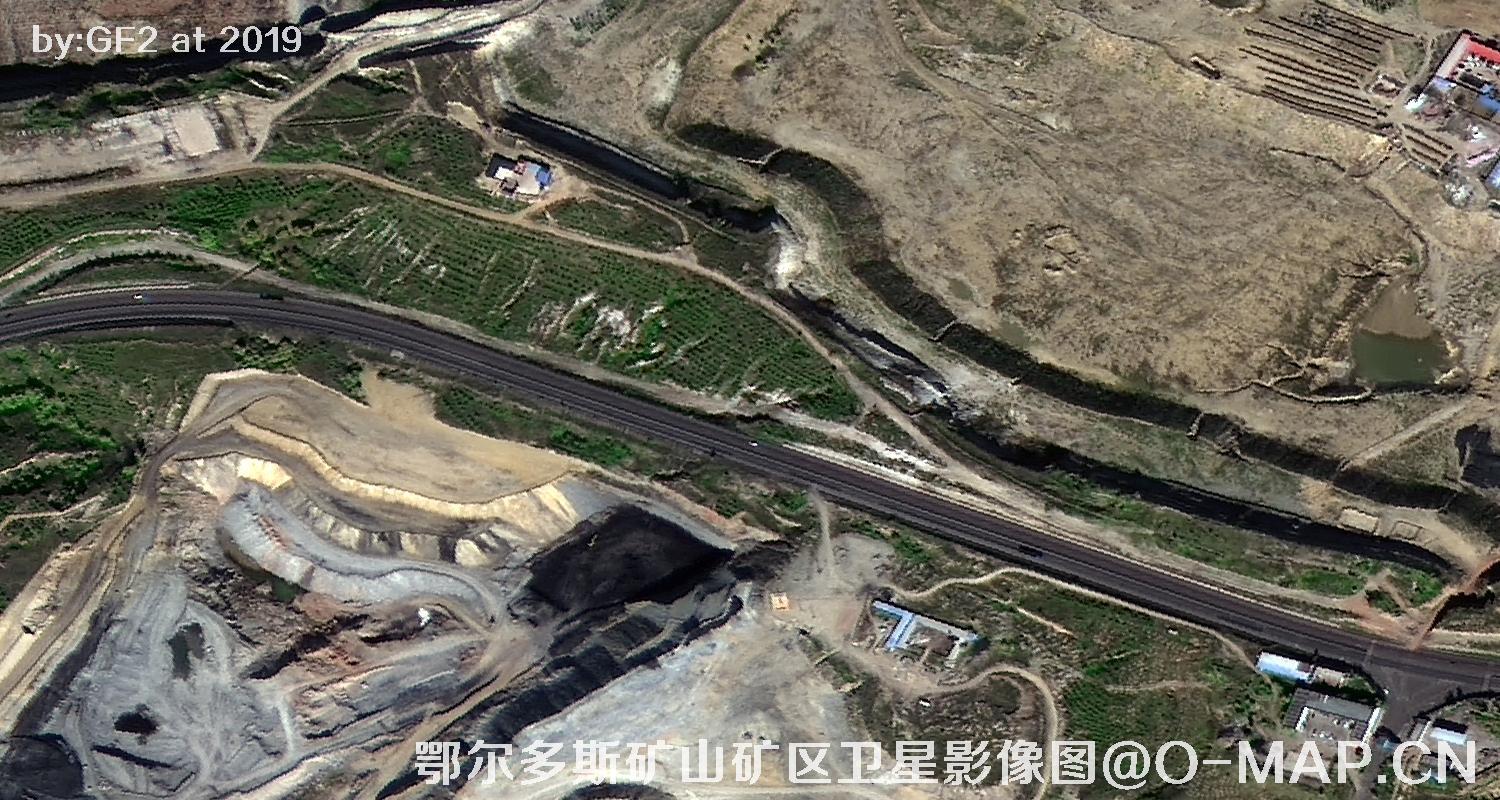 鄂尔多斯矿山矿区卫星影像图