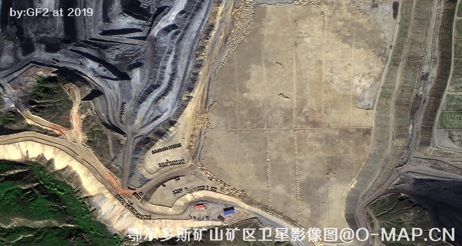 鄂尔多斯矿山矿区卫星影像图