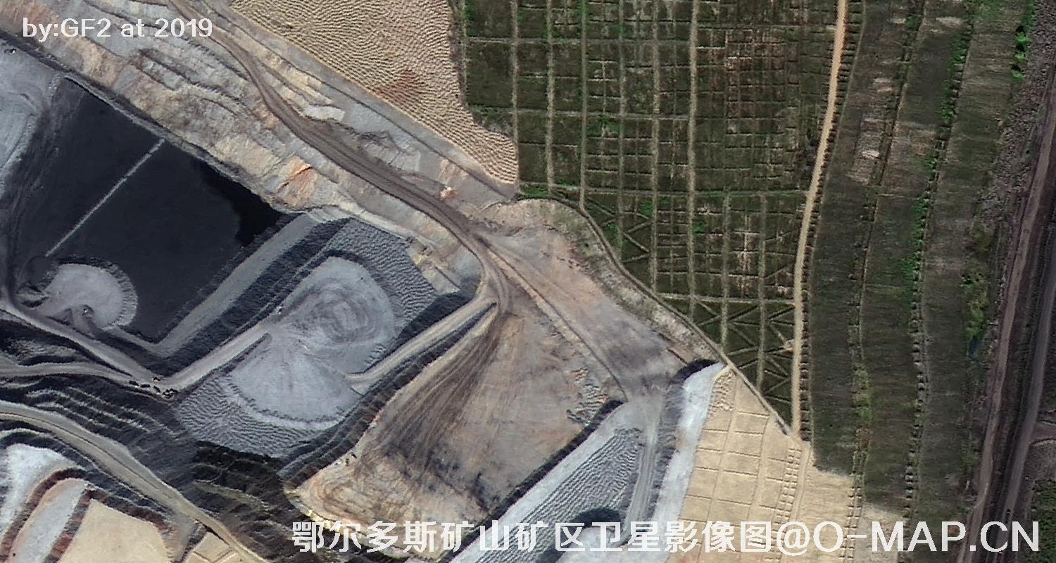 鄂尔多斯矿山矿区卫星影像图