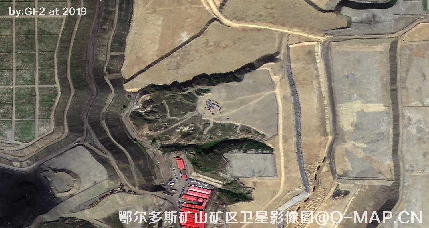 鄂尔多斯矿山矿区卫星影像图