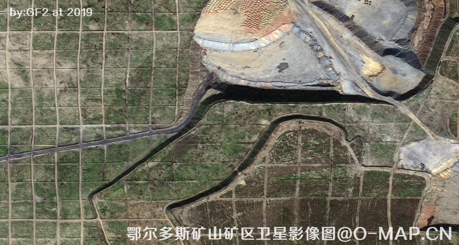鄂尔多斯矿山矿区卫星影像图