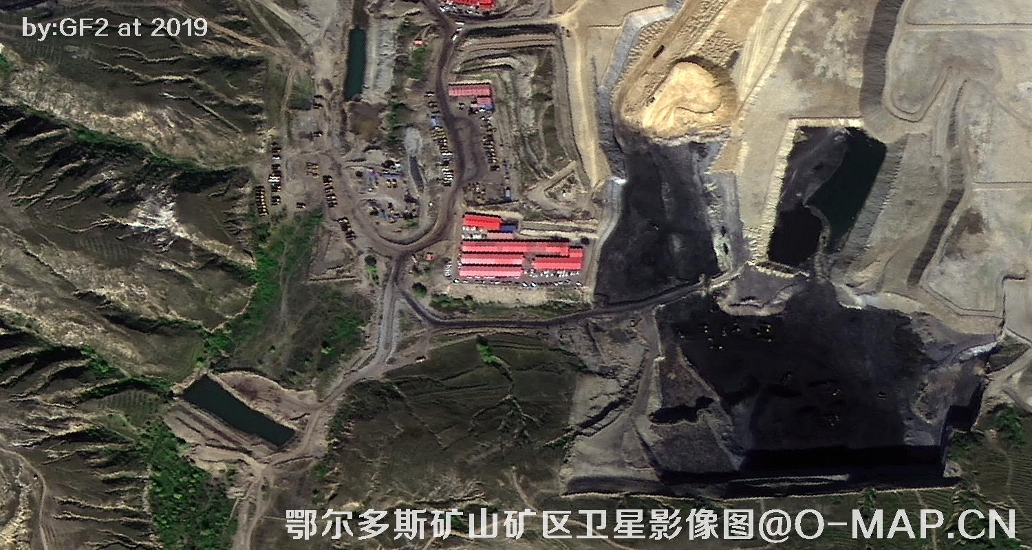 鄂尔多斯矿山矿区卫星影像图