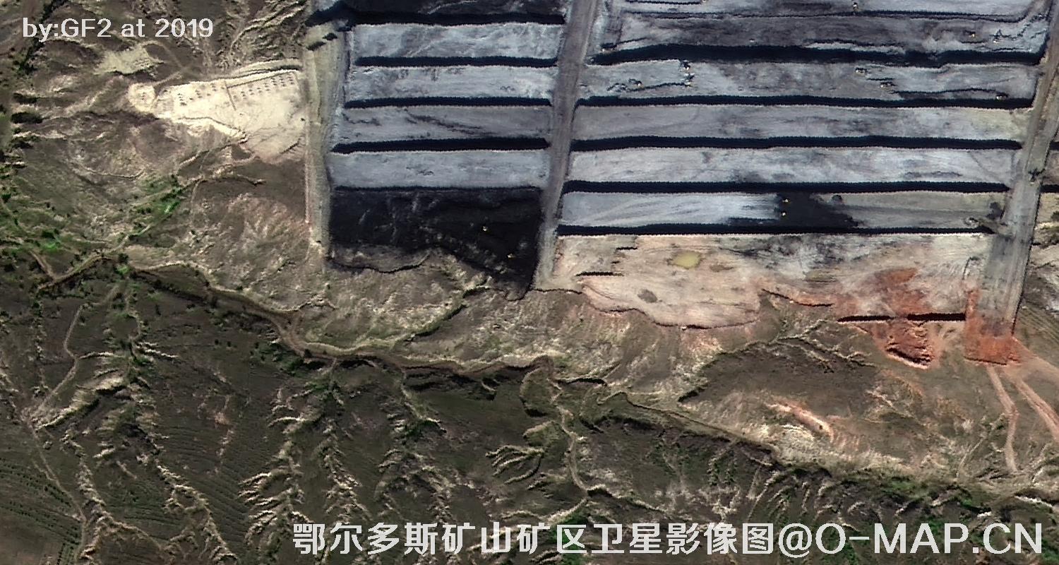 鄂尔多斯矿山矿区卫星影像图