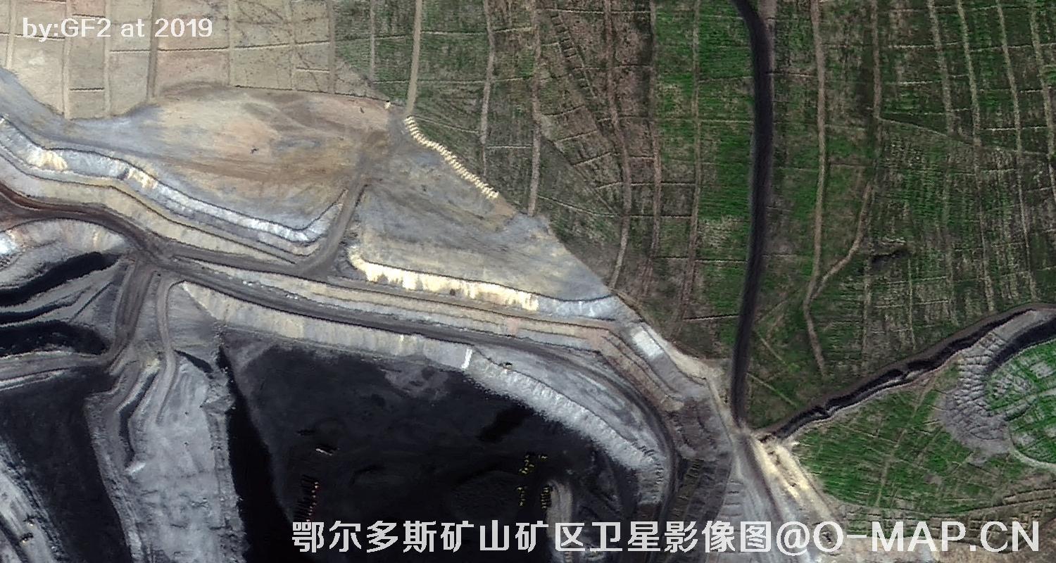 鄂尔多斯矿山矿区卫星影像图