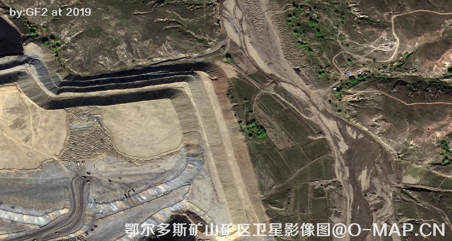 鄂尔多斯矿山矿区卫星影像图