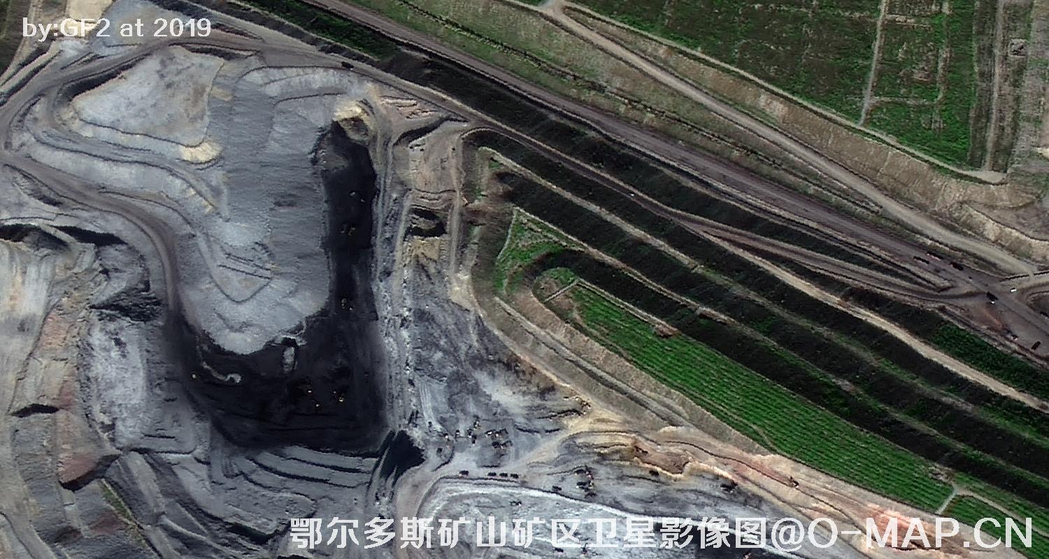 鄂尔多斯矿山矿区卫星影像图