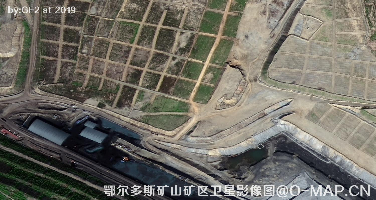 鄂尔多斯矿山矿区卫星影像图