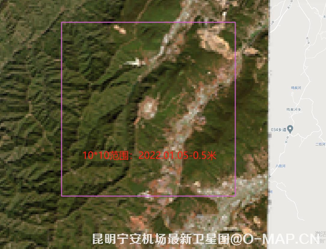 云南省昆明市宁安机场2022年1月份0.5米卫星图