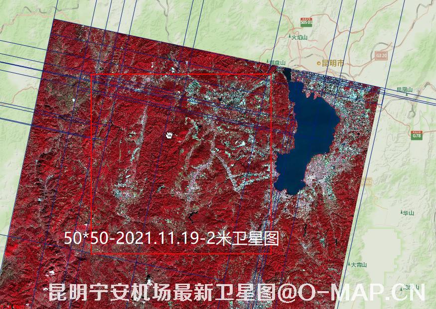 云南省昆明市宁安机场2019年4月份0.8卫星图