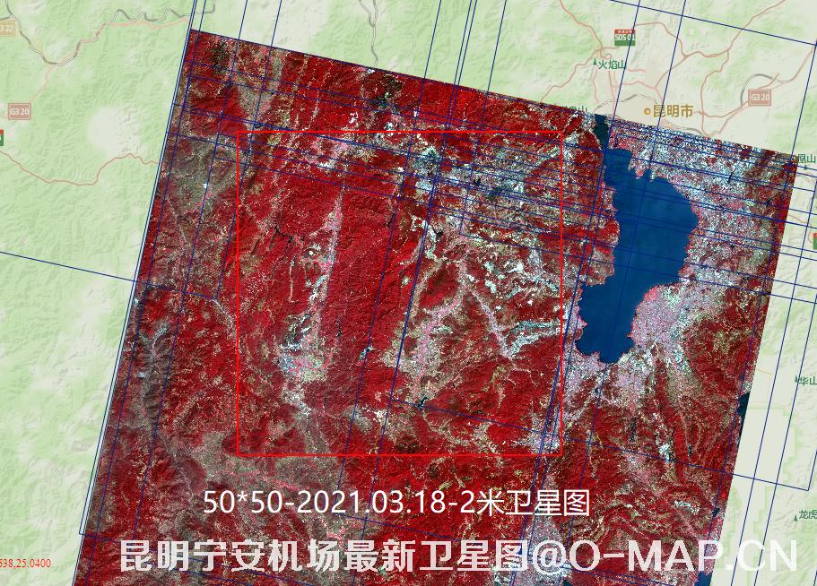 云南省昆明市宁安机场2021年最新2米卫星图