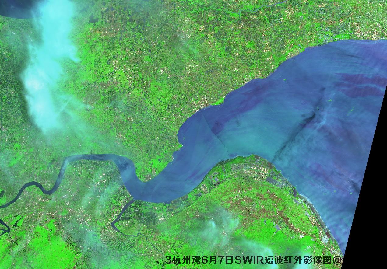 杭州湾6月份卫星图及多光谱数据