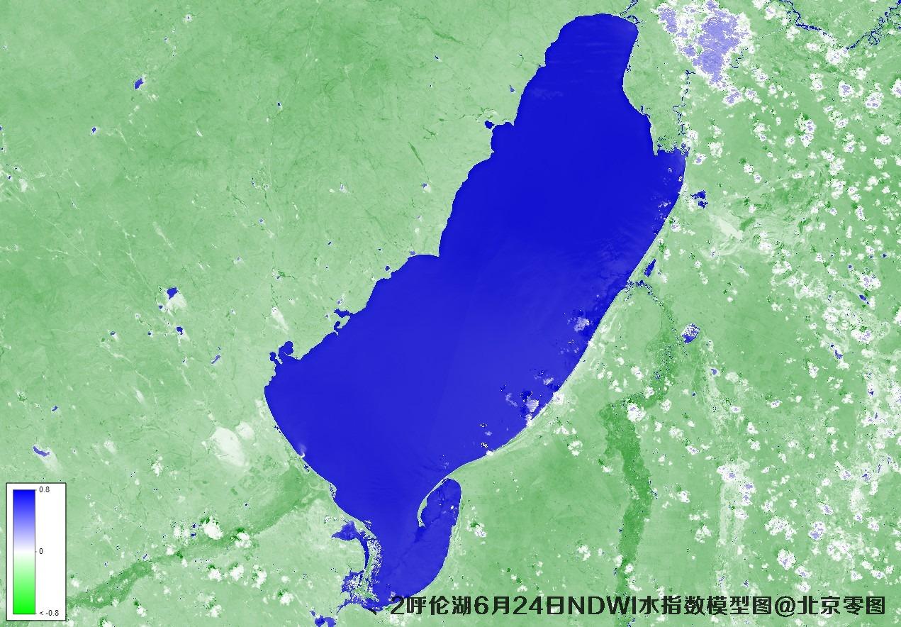 呼伦湖6月份卫星图及多光谱数据