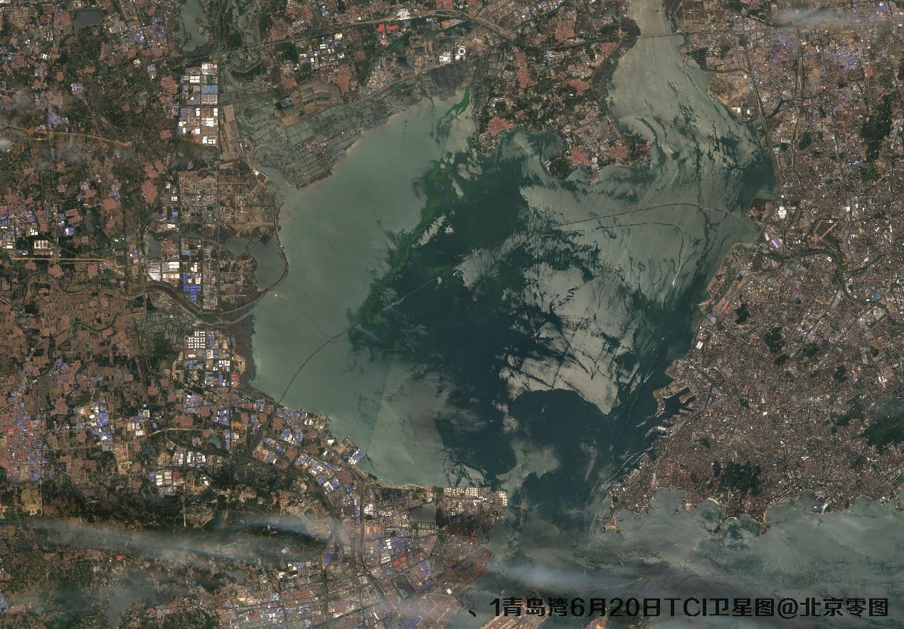 青岛湾6月份卫星图及多光谱数据