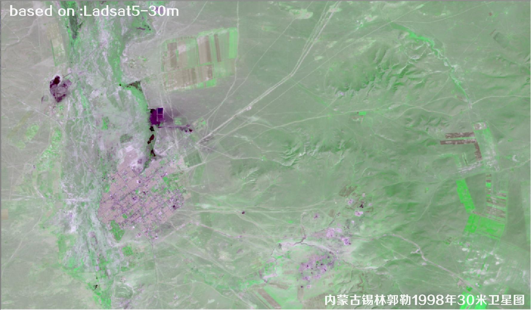 Inner Mongolia Xilin Gol 1998 30m Landsat5 Satellite Image 1