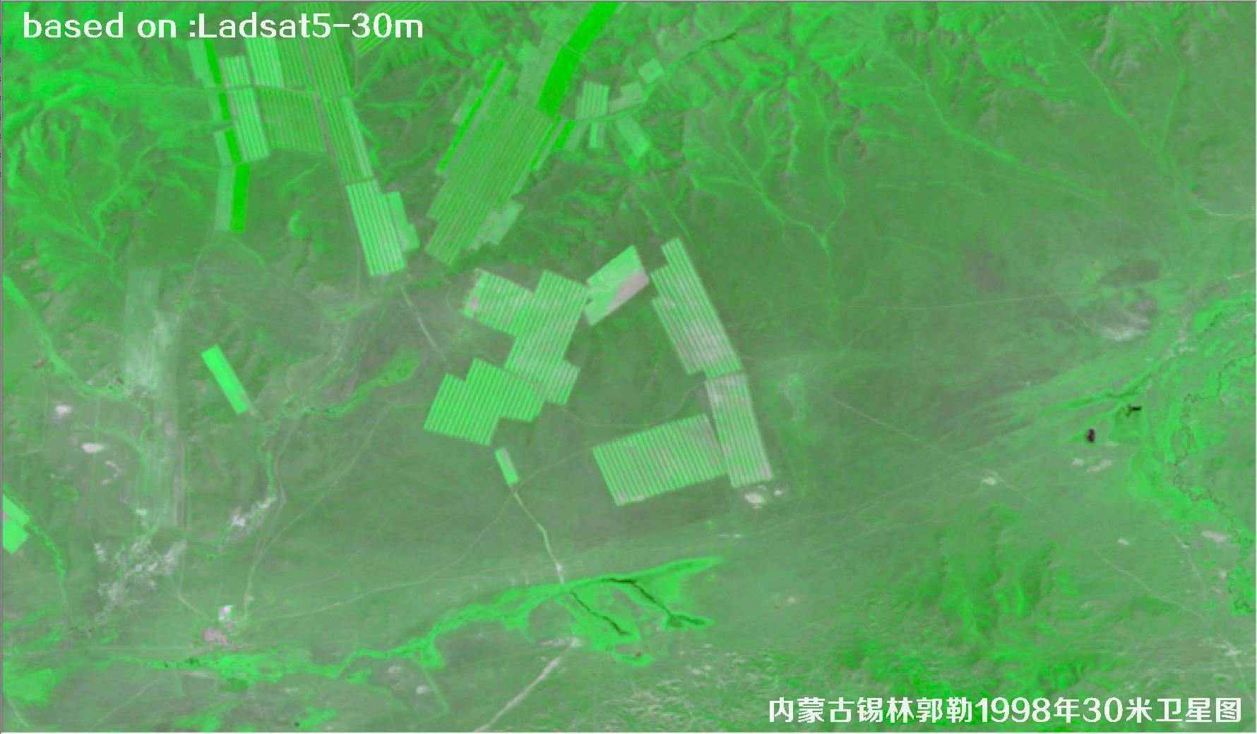 Inner Mongolia Xilin Gol 1998 30m Landsat5 Satellite Image 3