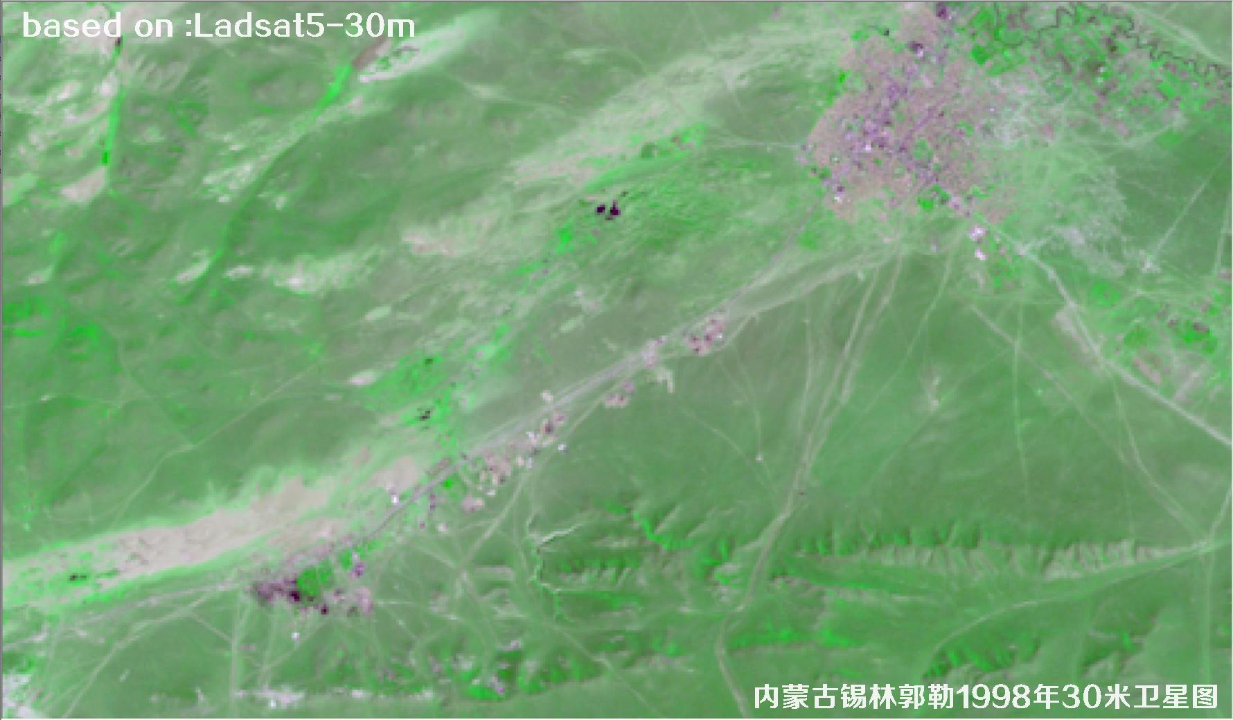 Inner Mongolia Xilin Gol 1998 30m Landsat5 Satellite Image 6