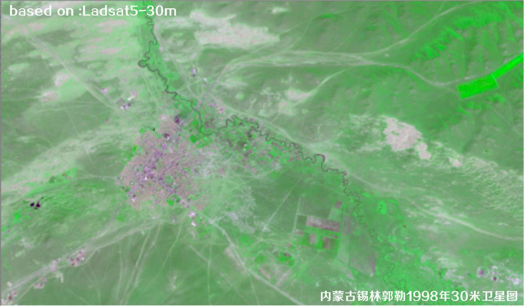 Inner Mongolia Xilin Gol 1998 30m Landsat5 Satellite Image 7