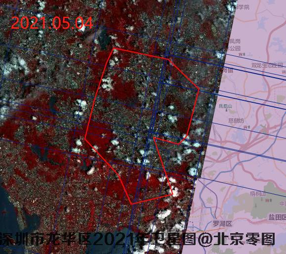 龙华区2021年国产高分辨率卫星更新频次报告