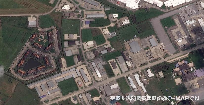 Maxar卫星拍摄的美国路易斯安那州艾达飓风灾害图像