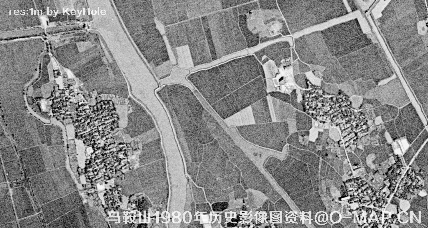 安徽省马鞍山市1980年历史影像图资料