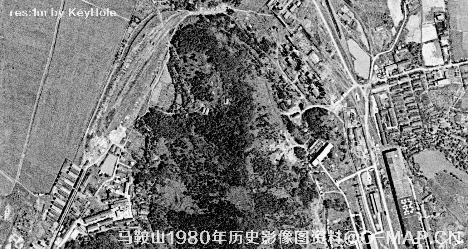 安徽省马鞍山市1980年历史影像图资料