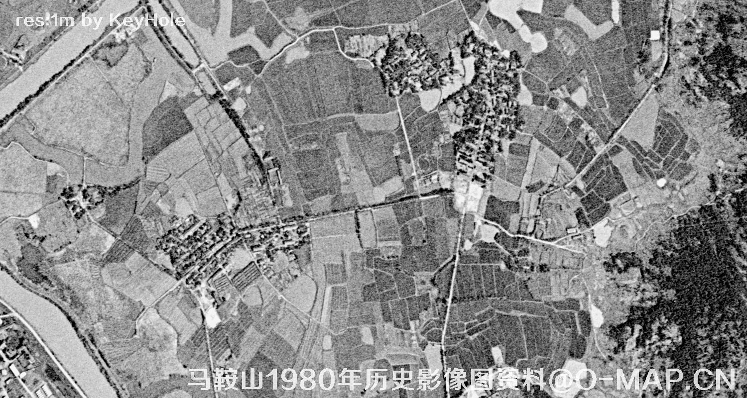 安徽省马鞍山市1980年历史影像图资料