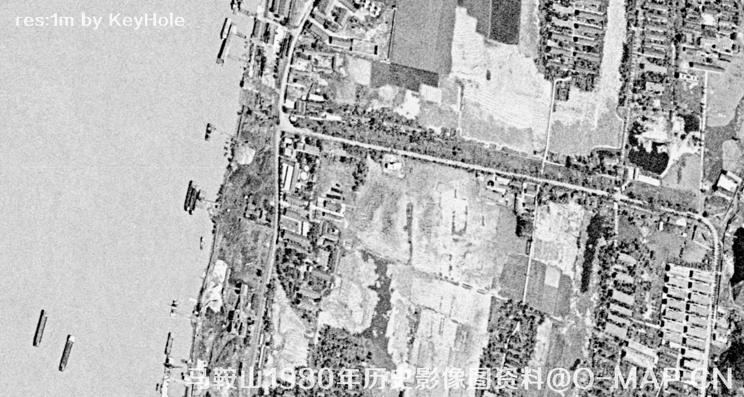 安徽省马鞍山市1980年历史影像图资料