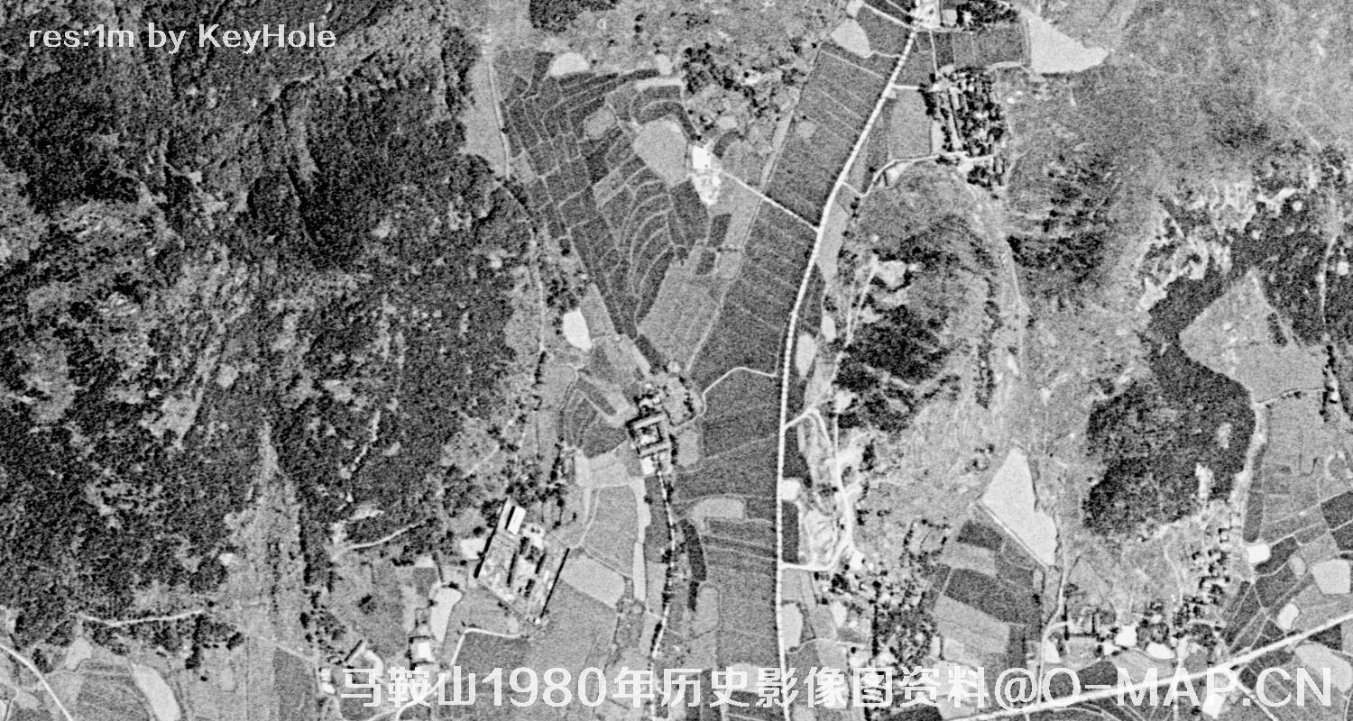 安徽省马鞍山市1980年历史影像图资料