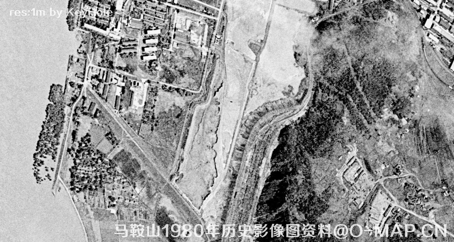 安徽省马鞍山市1980年历史影像图资料