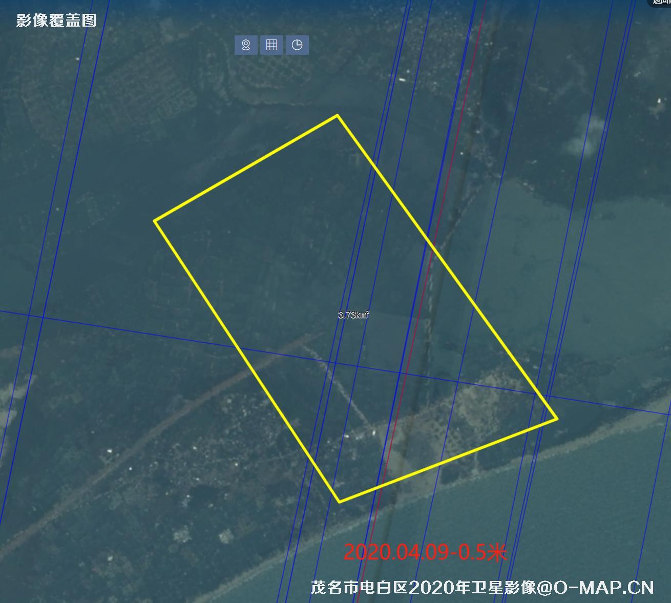 广东省茂名市电白区2020年到2023年历年高清卫星影像图