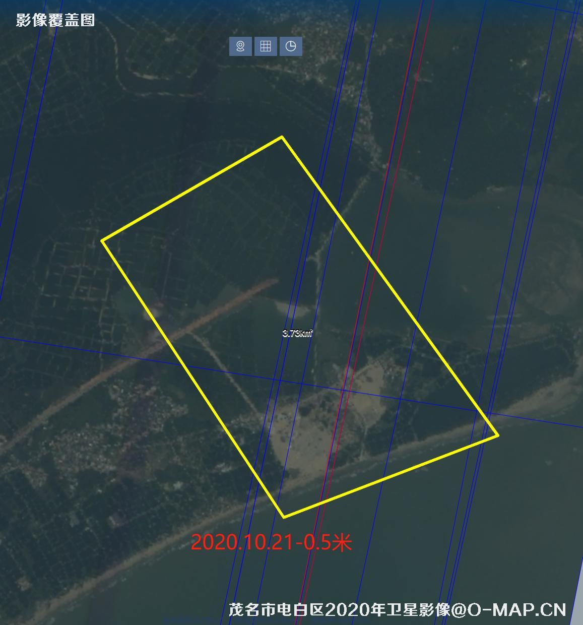 广东省茂名市电白区2020年到2023年历年高清卫星影像图