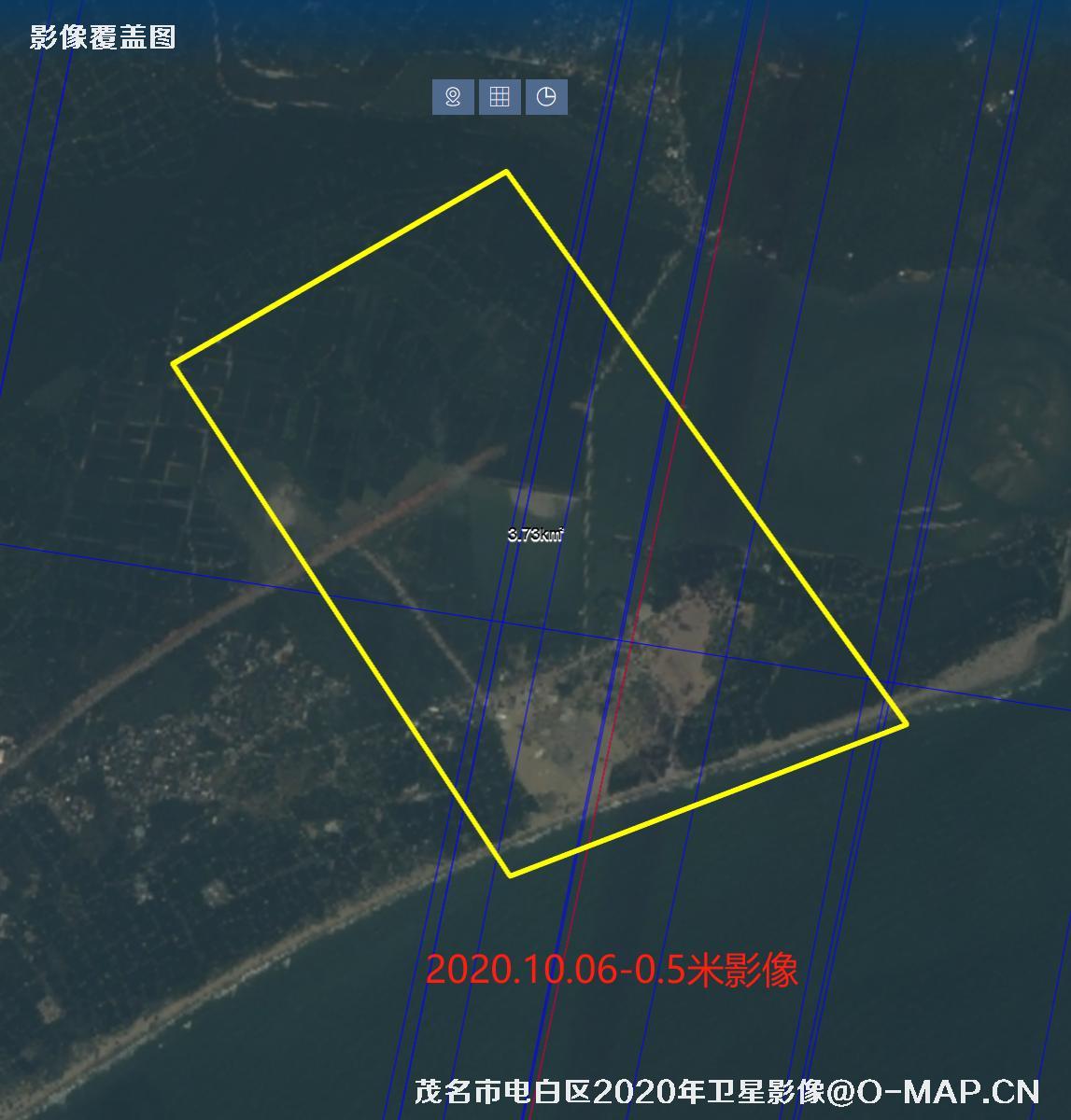 广东省茂名市电白区2020年到2023年历年高清卫星影像图
