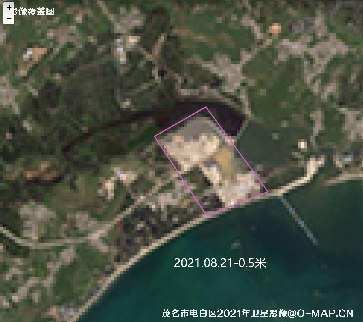 广东省茂名市电白区2020年到2023年历年高清卫星影像图