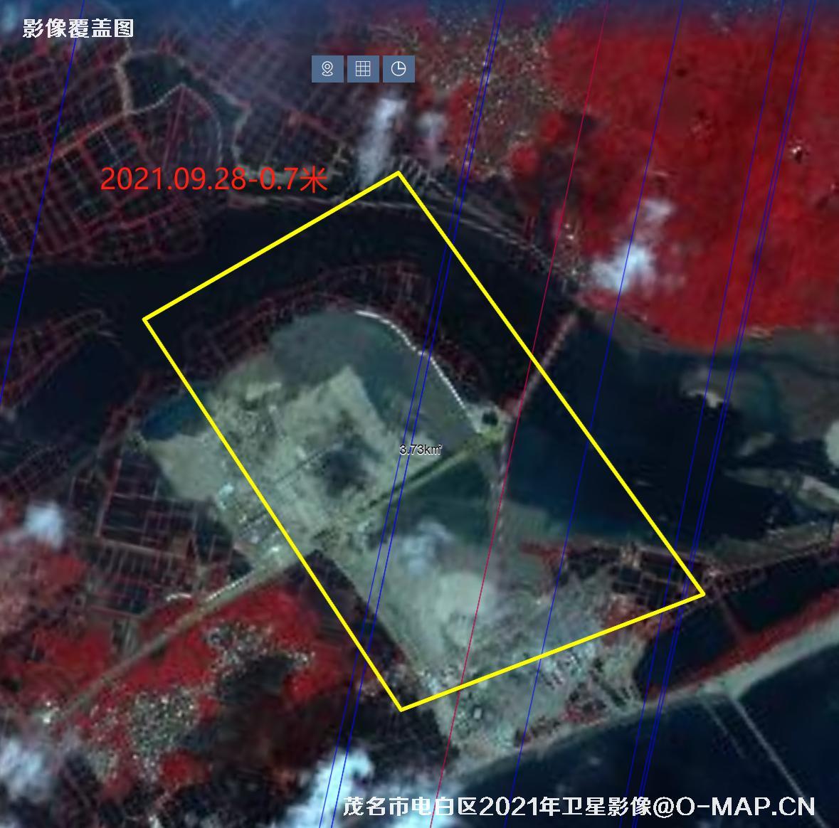 广东省茂名市电白区2020年到2023年历年高清卫星影像图