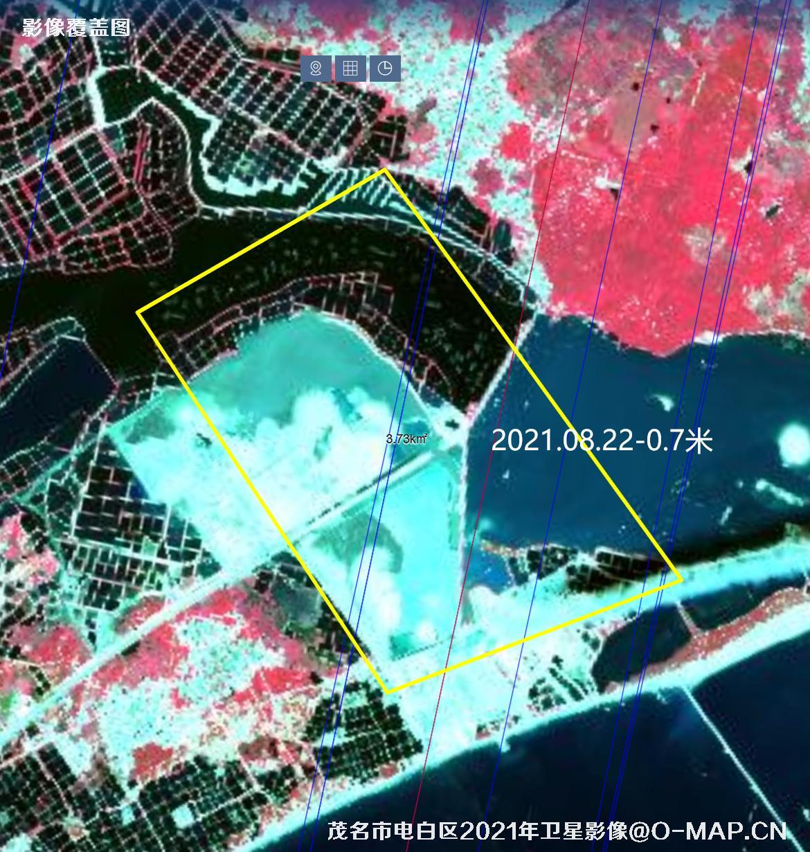 广东省茂名市电白区2020年到2023年历年高清卫星影像图