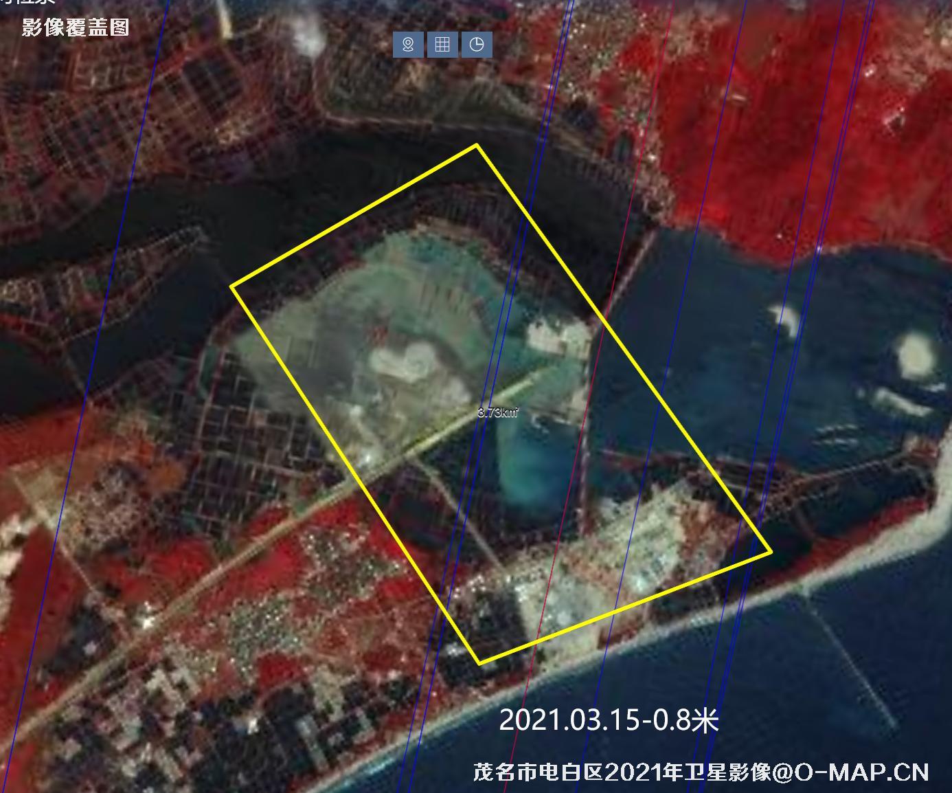 广东省茂名市电白区2020年到2023年历年高清卫星影像图